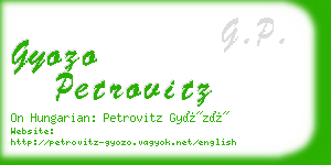 gyozo petrovitz business card